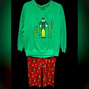 ELF‎ CHRISTMAS PAJAMAS ADULT SIZE S MULTICOLOR NWOT